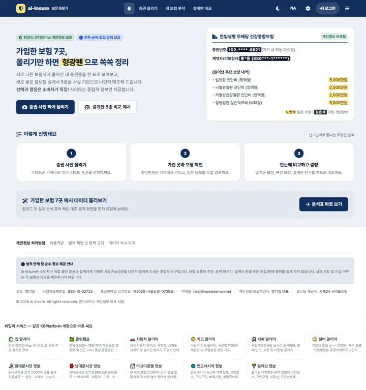 보장 돋보기 화면
